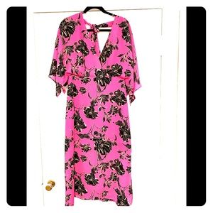 (New) Pink/ black/ white floral dress